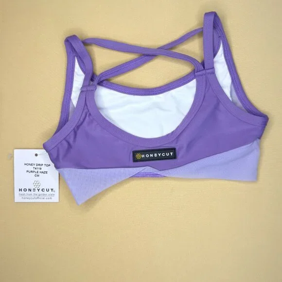Honeycut Purple Haze Set Honey Drip Top & Brat Shorts Child Medium CM - Picture 3 of 13